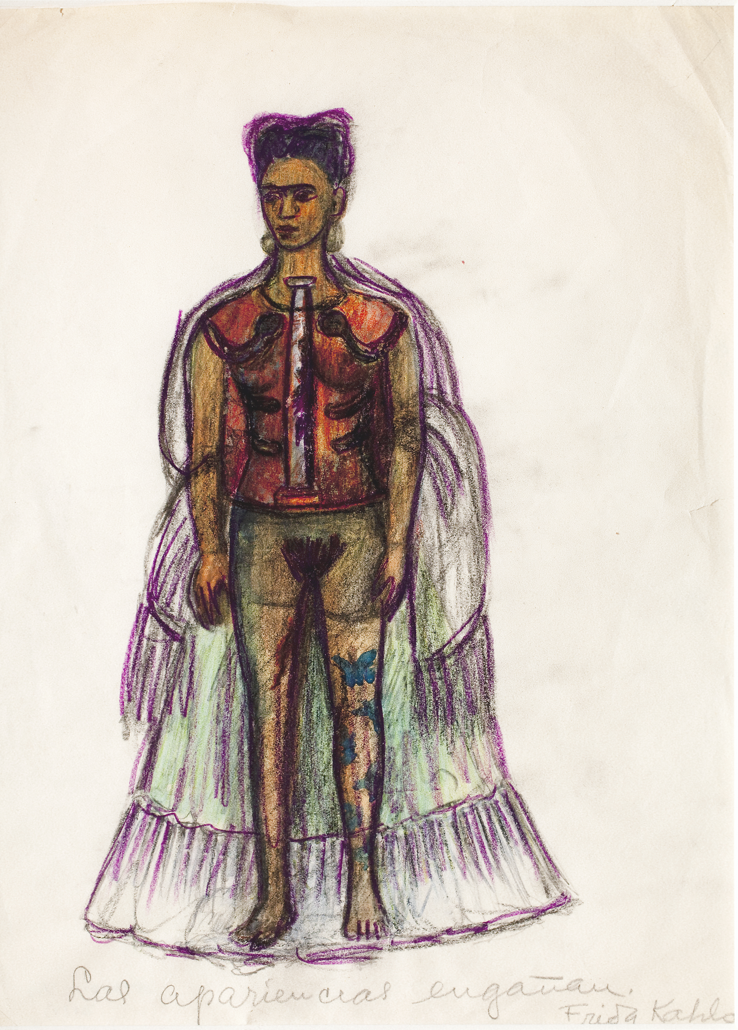 Frida Kahlo (Mexican, 19071954). Appearances Can Be Deceiving, n.d. Charcoal and colored pencil on paper, 11 ¼ x 8 in. (29 x 20.8 cm). Φρίντα Κάλο: Όταν ο πόνος γίνεται στυλ-7