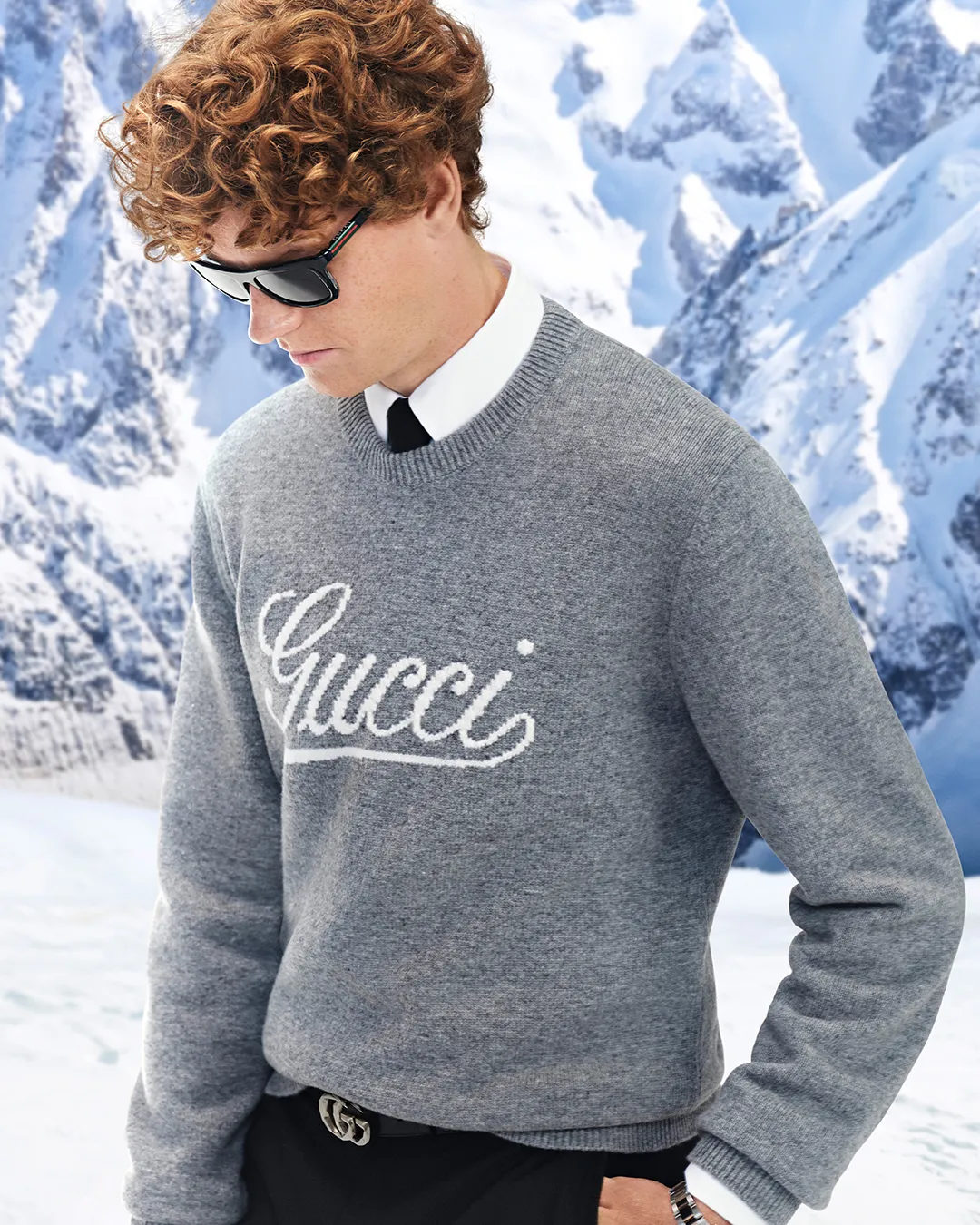 Ο Jannik Sinner στην καμπάνια Gucci Gift “To the Mountains” ντύνεται σε silver και επανασυνδέεται με τη φύση και τo σκι-1
