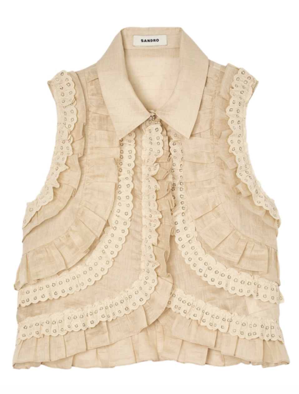 Lace blouses και λευκό παντελόνι: Ο hot συνδυασμός της άνοιξης-5